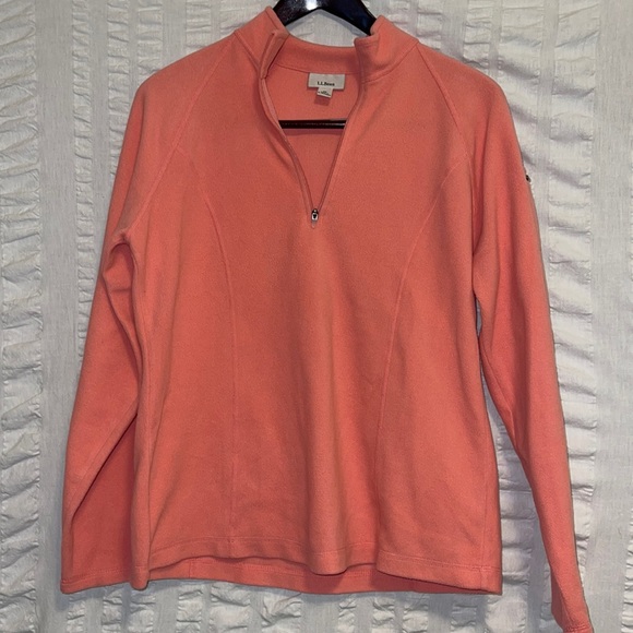 LL Bean Soft-Brushed Fitness Fleece Pullover, Quarter-Zip - Picture 1 of 6